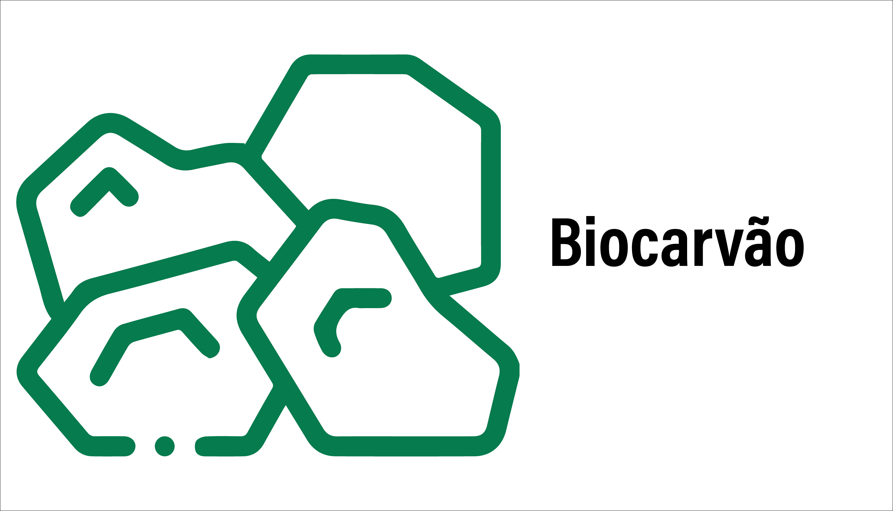 contorno de inúmeras rochas para o ícone biochar