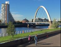 imagem da ponte Squinty bridge em Glasgow